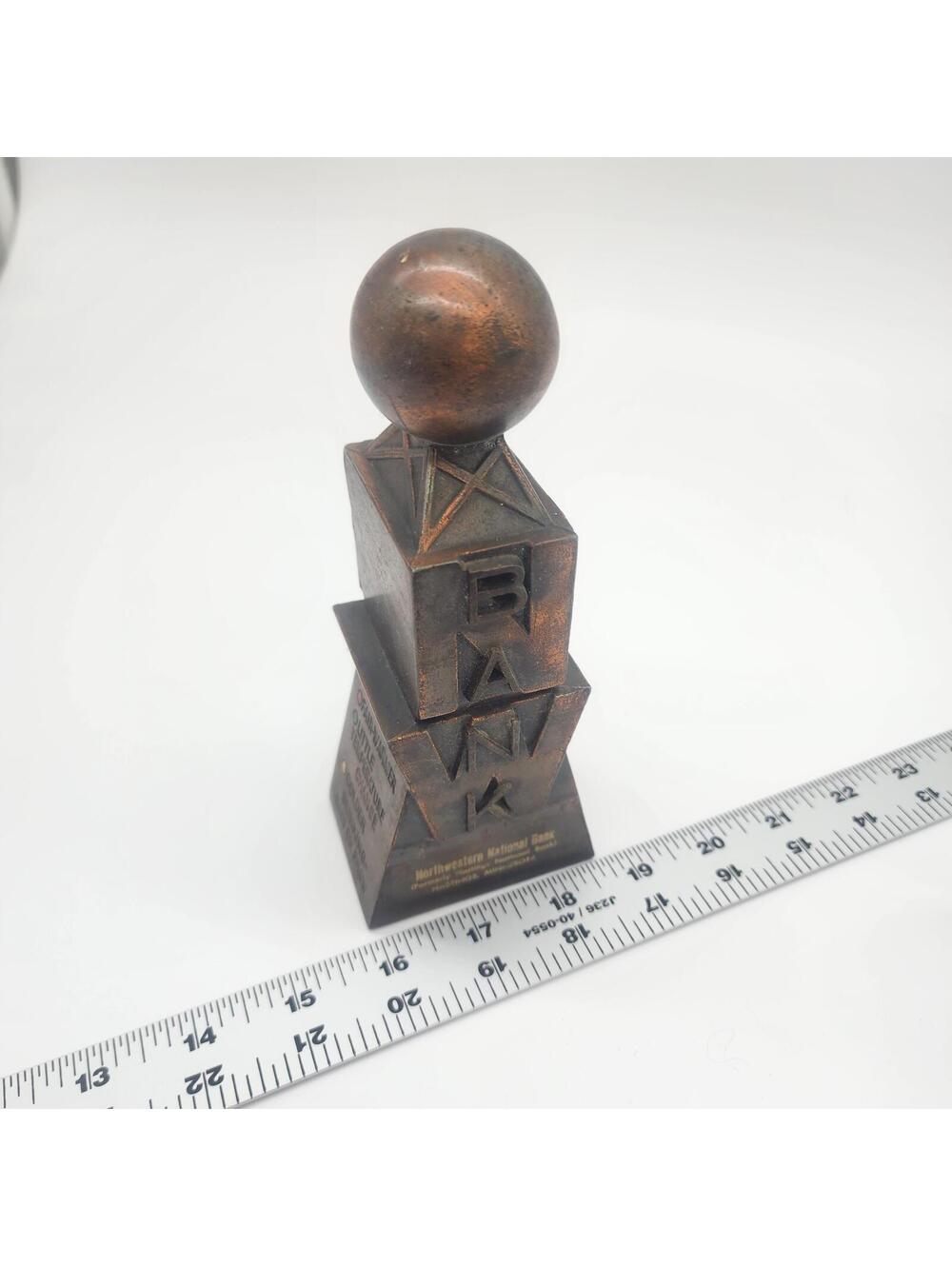 Northwestern Banks Weatherball Code Promotional Desk Trophy Award - Picture 1 of 10